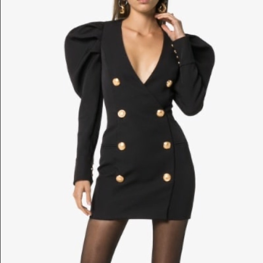 Balmain Puff Sleeve Dress